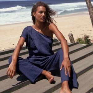 FP Beach By Free People Gia Pants Navy Size XS Loungewear Athleisure Boho